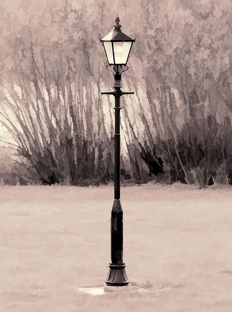 A vintage street lamp sitting on it's own with colours to reflect the age of this wonderfully designed ornament.  #art #vintage #street #lamp London Lamp Post, Gothic Street Lamp, Vintage Street Lamp Drawing, Vintage Street Lamps, Street Lamp Watercolor, Lampost Painting, Lamppost Photography, Street Lamp Sketch, Street Lamp Tattoo