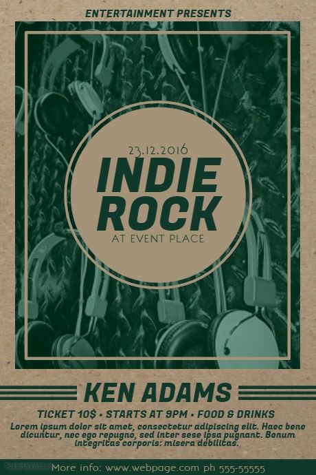 old Indie Rock Music Flyer Template | PosterMyWall Indie Rock Wallpaper, Indie Music Posters, Indie Moodboard, Indie Music Aesthetic, Indie Rock Aesthetic, Indie Rock Poster, Indie Grunge Aesthetic, Indie Poster, Indie Rock Music