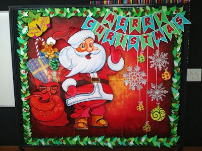 Art ,Craft ideas and bulletin boards for elementary schools: Christmas Natal, Christmas Bulletin Board Decorations, Christmas Board Decoration, Soft Board Decoration, Christmas Charts, Christmas Bulletin Boards, Christmas Bulletin Board, Drawing Christmas, School Board Decoration