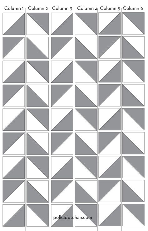 Stripe Quilt Pattern Simple, Triangle Pattern Quilt, Triangle Square Quilt Pattern, Half Square Quilt Patterns, Easy Twin Size Quilt Patterns Free, 4 Color Quilts, Simple Quilts Patterns, Two Tone Quilt Patterns, Modern Baby Quilt Patterns Free