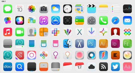 Apple iOS 7 Icon Pack +Download | HowToMedia Flat Icons, Ios 7 Icons, Simple Designs To Draw, Themes App, Ios App Icon Design, Red Icons:), Ios 7, Website Design Services, Ios App Icon