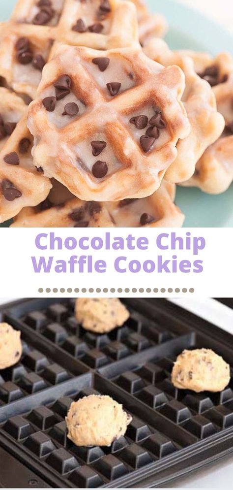 Easy To Bake Treats, Waffle Chocolate Chip Cookies, Waffle Maker Cookies, Cookies Made In Waffle Iron, Waffle Iron Cookies Recipes, Stuff To Make In A Waffle Maker, Things To Make In The Waffle Maker, Things To Make With A Waffle Maker, Food In Waffle Maker