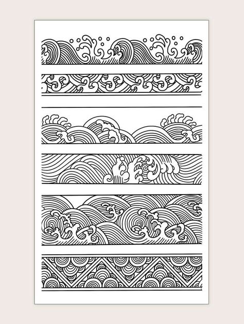 1sheet Wave Pattern Tattoo Sticker | SHEIN USA Tattoos, Wave Pattern Tattoo, Tattoo Sticker, Pattern Tattoo, Wave Pattern, Tattoo Stickers, Pattern