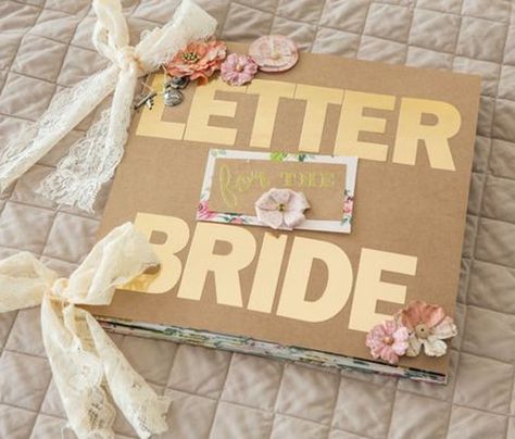 6 Scrapbook Ideas For Friends! | LoveCrafts Scrapbook Bridesmaid, Letters To The Bride Scrapbook, Letter To The Bride, Bride Scrapbook, Letters To The Bride, Bridal Shower Scrapbook, Bridesmaid Duties, Wedding Letters, Bride Book