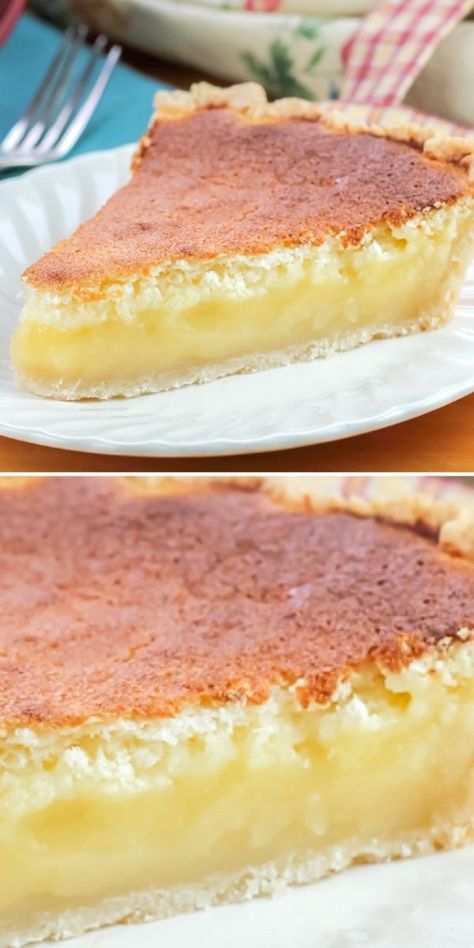 Homemade Pudding Pie Recipes, French Custard Pie, Lemon Chiffon Pie Easy, Ohio Lemon Pie, Crustless Lemon Pie, Magic Lemon Pie Recipe, Creamy Lemon Pie Condensed Milk, Easy Lemon Pie Recipes, Lemon Crumb Pie