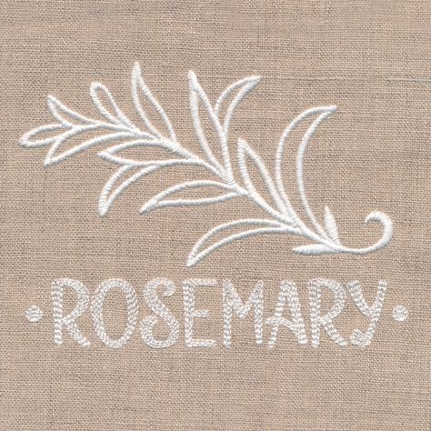 Rustic Rosemary Accent Machine Embroidery Designs, Library Embroidery, Embroidery Library, Diy Projects To Try, Machine Embroidery Design, Cotton Thread, Rosemary, Embroidery Design, Placemats