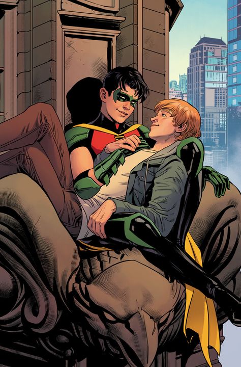 Tim Drake X Bernard, Dc Pride, Tim Drake Red Robin, Robin Tim Drake, Robin Comics, Robin Dc, Free Comic Books, Univers Dc, Arte Dc Comics