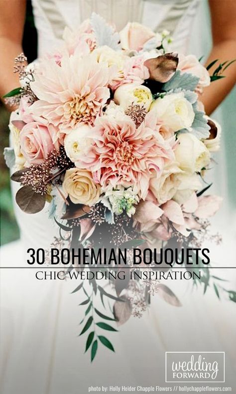 30 Bohemian Wedding Bouquets That Are Totally Chic ❤ See more: http://www.weddingforward.com/bohemian-wedding-bouquets/ #weddings #bouquets #bohemianweddingbouquetsthataretotallychic Bohemian Bridal Bouquet Boho Chic, Wildflower Boho Bouquet, Spring Boho Wedding Bouquet, Boho Flower Arrangements Vase, Boho Chic Wedding Bouquet, Boho Bridal Bouquet Summer, Boho Beach Wedding Bouquet, Boho Wedding Bouquet Wildflowers, Bohemian Bouquet Wedding