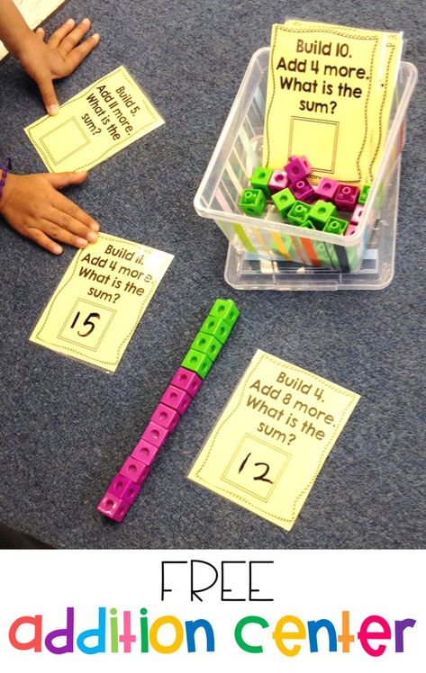 Addition Activity, Activity For Kindergarten, First Number, Daily Five, Math Intervention, Kindergarten Centers, Second Grade Math, Math Addition, Math Workshop