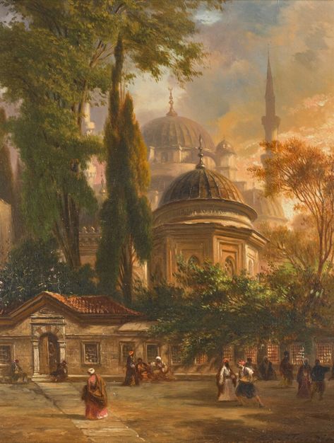 Byzantine Architecture, Hagia Sophia Istanbul, Fall Of Constantinople, Color Pencil Illustration, Monet Paintings, Byzantine Empire, Historical Painting, Byzantine Art, Architecture Painting