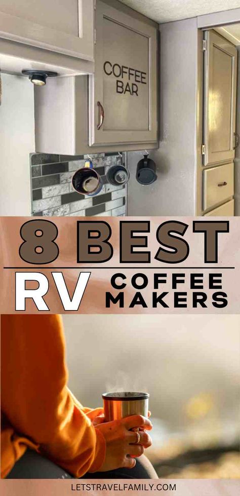 Rv Coffee Station, Under Cabinet Coffee Maker, Small Coffee Maker, Travel Trailer Living, Rv Organization, Rv Kitchen, Buying An Rv, Best Coffee Maker, Rv Accessories