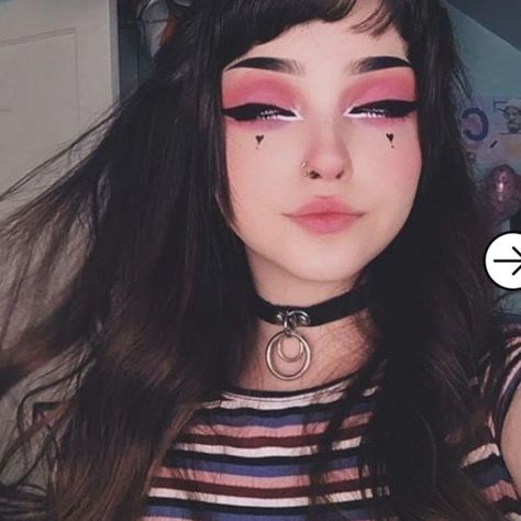 Egirl Eyebrow Tutorial, Teknik Makeup, E Girl Makeup, Halloweenský Makeup, Egirl Makeup, Festival Make Up, Drag Make-up, Scene Girl, Kawaii Makeup