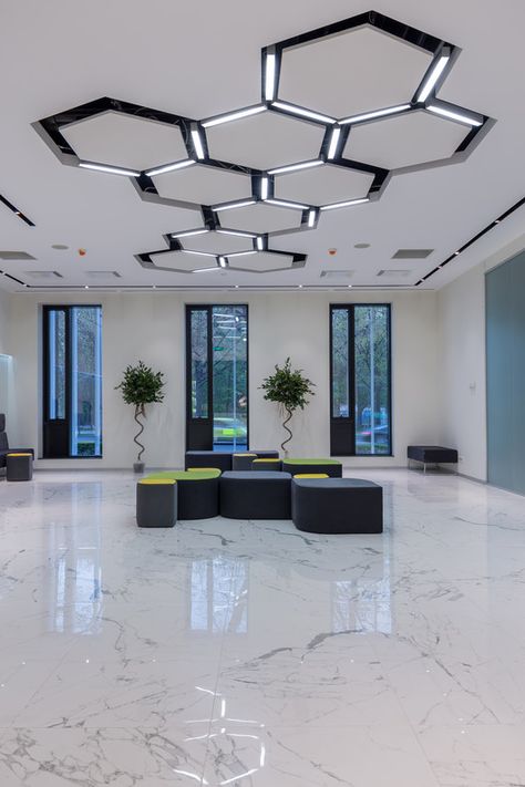 Planked Ceilings, Office Ceiling Design, Drop Ceilings, Beam Ceilings, Tray Ceilings, Simple Ceiling Design, Plafon Gypsum, Tin Ceilings, Stretched Fabric