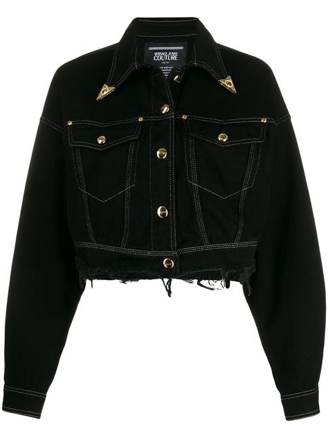 VERSACE JEANS COUTURE BOMBERJACKE IM CROPPED-DESIGN. #versacejeanscouture #cloth Edgy Outfits, Couture, Collar Tips, Summer Fashion Ideas, Garden Wood, Versace Jeans Couture, Looks Chic, Bomber Jackets, Versace Jeans