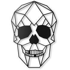 Herren Hand Tattoos, Skull Wall Art, Geometric Design Art, Skulls Drawing, Cool Pencil Drawings, Geometric Drawing, Skull Drawing, Geometric Animals, Geometric Wall Art