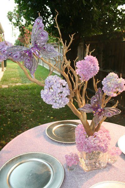 wood center Butterfly Party Table Set Up, Purple Butterfly Theme Baby Shower Ideas, Fairy Tale Quinceanera Theme, Diy Bday Decorations, He Gives Me Butterflies Theme, Purple Butterfly Quinceanera Theme, Butterfly Themed Birthday Party, Butterfly Theme Party, Butterfly Centerpieces