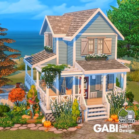 The Sims 4 Houses Brindleton Bay, Sims Brindleton Bay House, Small Beach House Sims 4, Brindleton Bay Sims 4 Houses, Sims 4 Cottage Base Game, Ts4 Brindleton Bay House, Sims Coastal House, Sims 4 Cats And Dogs House, Brindelton Bay House Sims