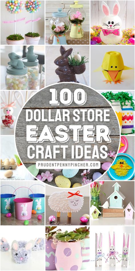 Cheap Easter Crafts, Dollar Store Easter Crafts, Homemade Easter Gifts, Easter Mason Jar Crafts, Easy Easter Crafts For Kids, Easter Crafts Dollar Store, Easter Chick Craft, Dollar Tree Easter Crafts, Easter Mason Jars