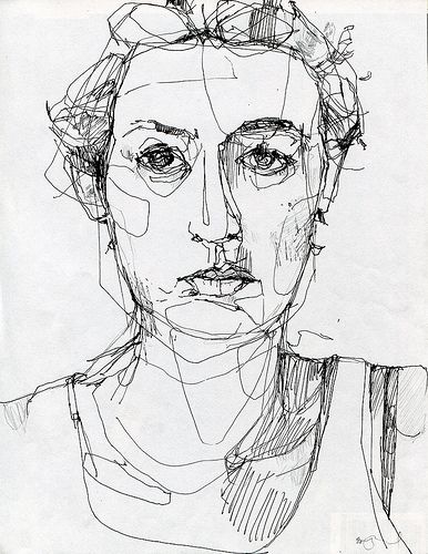 Try single line portrait with sharpie on transparency, then paint on the other side with acrylic! Blind Contour Drawing, Single Line Portrait, Contour Line Drawing, Line Portrait, Contour Drawing, 얼굴 그리기, 인물 드로잉, Ap Art, Six Feet Under