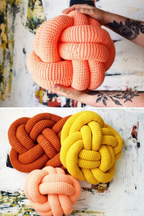 Amigurumi Patterns, Large Crochet Pillow Pattern, Crochet Sitting Cushion, Crochet Monkey Knot Pillow, Crochet Pillow Thick Yarn, Crochet Yoga Pillow, Crochet Pillow For Beginners, Crochet Floor Pillow Pattern, Crochet For Dorm Room