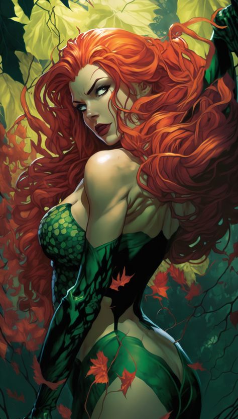 Poison Ivy by Buffy2ville Poison Ivy Comic, Dc Poison Ivy, Poison Ivy Dc Comics, People Images, Poison Ivy Batman, Dc Comics Wallpaper, Gotham Girls, Dc Villains, Dc Comics Artwork