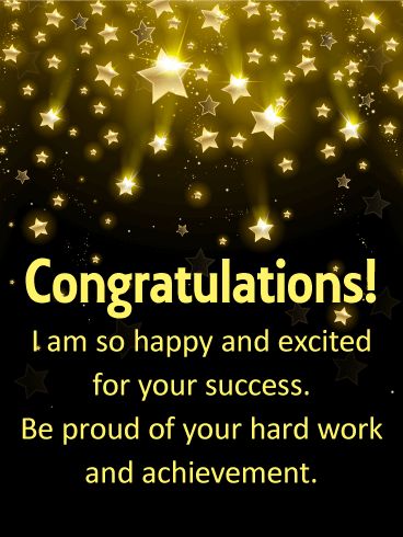 Shooting Stars Congratulations Card: Tonight, every star shines for you. That's the message this gorgeous card expresses. Wish someone you know all the happiness in the world for their hard work and achievement with this starry night congratulations card. A congratulation greeting card is a simple way to convey heartfelt pride to someone who deserves it. Congratulations Quotes Achievement, Graduation Congratulations Quotes, Quotes Achievement, Senior Breakfast, Congratulations Pictures, Proud Of You Quotes, Congratulations On Your Achievement, Congrats Quotes, Congratulations Images