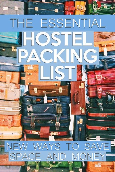 Hostel Checklist, Hostel Packing List, Hostel Packing, Backpacking Europe Packing, Scotland Packing List, Backpacking Packing List, International Travel Packing, Her Packing List, Backpacking Essentials