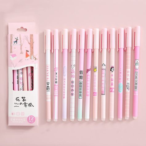 Pens Cute, Erasable Gel Pens, Stationery Business, Neat Handwriting, School Pens, Gift For Students, Cute School Stationary, Work Supplies, Kawaii School Supplies