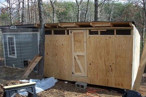 cold climate chicken coop images | picture of when we were building the addition to our original 8x8 coop ... Build Chicken Coop, Chicken Coop Shed, Coop Design, Chicken Coop, Design Tips, Coop, Outdoor Storage Box, Cold Weather, Shed