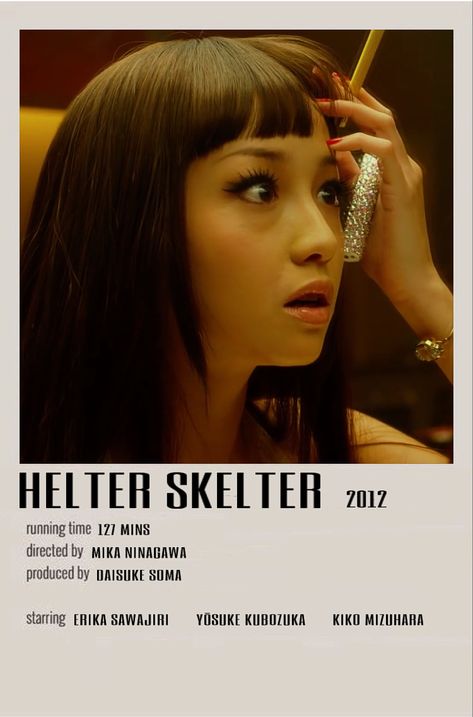 Helter Skelter 2012 Poster, Helter Skelter Poster, Dark Feminine Movies, Life In A Year Movie, Katerina Core, Korean Movies To Watch, Femcel Movies, Movie Recs, Movie Bloopers