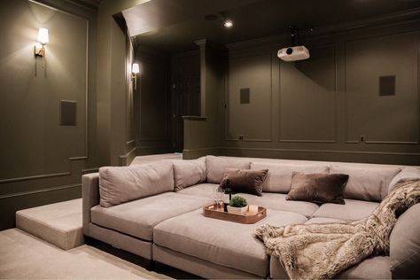 Calling In Sick To Work, Sunken Couch, Theater Couches, Home Theatre Room Ideas, Cinema Room Design, Theatre Room Ideas, Floor Seating Living Room, White Gif, Dream Basement