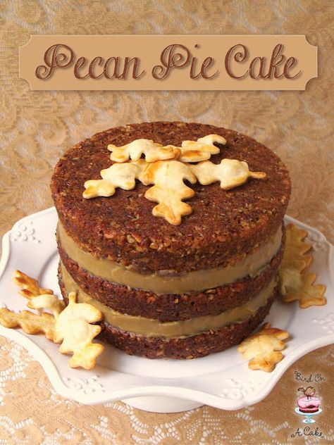 The 36th AVENUE | 25 Thanksgiving Recipes ~ Desserts and Treats | The 36th AVENUE Essen, Southern Living Pecan Pie, Pecan Pie Cake Recipe Southern Living, Pecan Pie Cake Recipe, Pie Cake Recipe, Thanksgiving Desserts Pie, Pecan Pie Cake, Winter Cakes, Thanksgiving Cakes