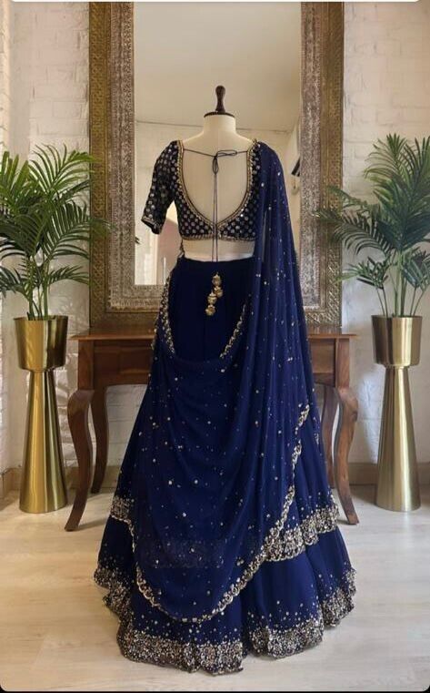 Add some sparkle to your wardrobe with these stunning Pakistani Designer Heavy Indian Lengha Lehenga Choli! Available in beautiful blue color, stitched up to size S,XL(44 inches), made with heavy georgette material. Perfect for weddings and parties. Get your hands on this ethnic wear now! #PakistaniDesigner #LehengaCholi #WeddingWear #EthnicFashion #BridalFashion #eBay #eBayStore #eBaySeller #Lengha #Blue #India #HeavyGeorgette #Doesnotapply #Women #BridalFashion https://www.ebay.com/itm/29... Indian Lengha Wedding, Lehnga Designs Indian Weddings Simple, Lengha Wedding, Pakistani Wear, Indian Lengha, Pakistani Bridal Lehenga, Dresses Elegant Long, Pakistani Lehenga, Kids Lehenga Choli