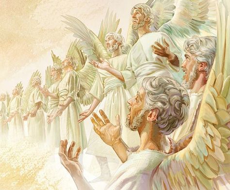 Angels Singing Actual Footage | The Angel's Medium Biblical Mythology, Angels Bible, Angels Singing, Heaven Painting, Biblical Tattoos, Seni Arab, Prophet Isaiah, Bible Questions, Jesus Drawings