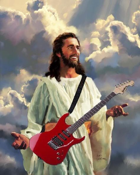 Jesus rocks! Humour, Christian Rock Music, Christian Metal, Jesus Music, Bios Para Instagram, Jesus Memes, Jesus Funny, Christian Jokes, Funny Christian