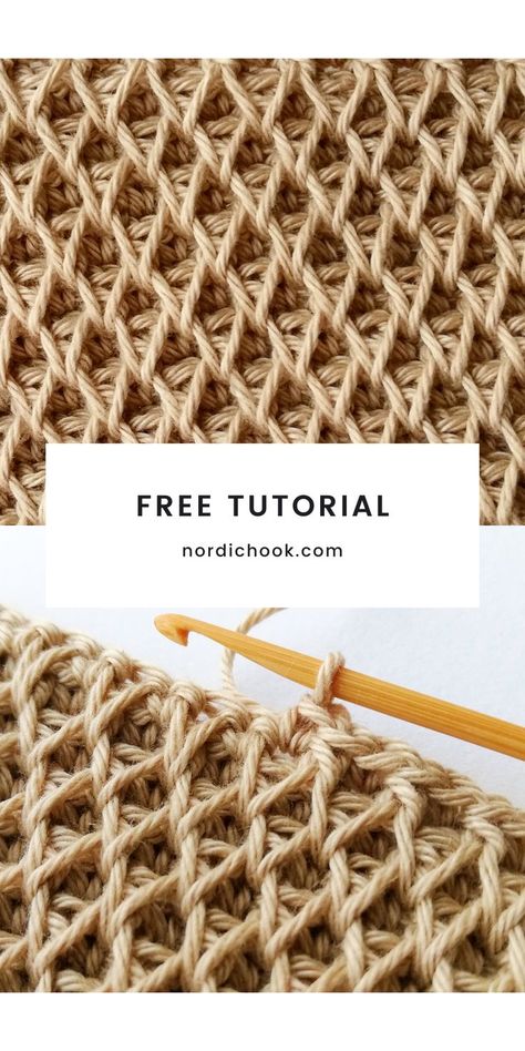 Ladder Crochet Stitch, Complex Crochet Stitches, Almond Ridges Crochet Stitch, Surface Stitch Crochet, Honeycomb Stitch Crochet, Half Triple Crochet Stitch Tutorial, Honeycomb Crochet Stitch, Crochet Textured Stitches, Crochet Honeycomb Blanket