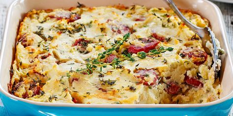 Farmers Sausage Recipes, Farmer Sausage Recipes, Sausage Potato Bake, Fall Casserole, Farmer Sausage, Bacon Brie, Sausage And Potato Bake, Farmers Casserole, Sausage Recipes For Dinner