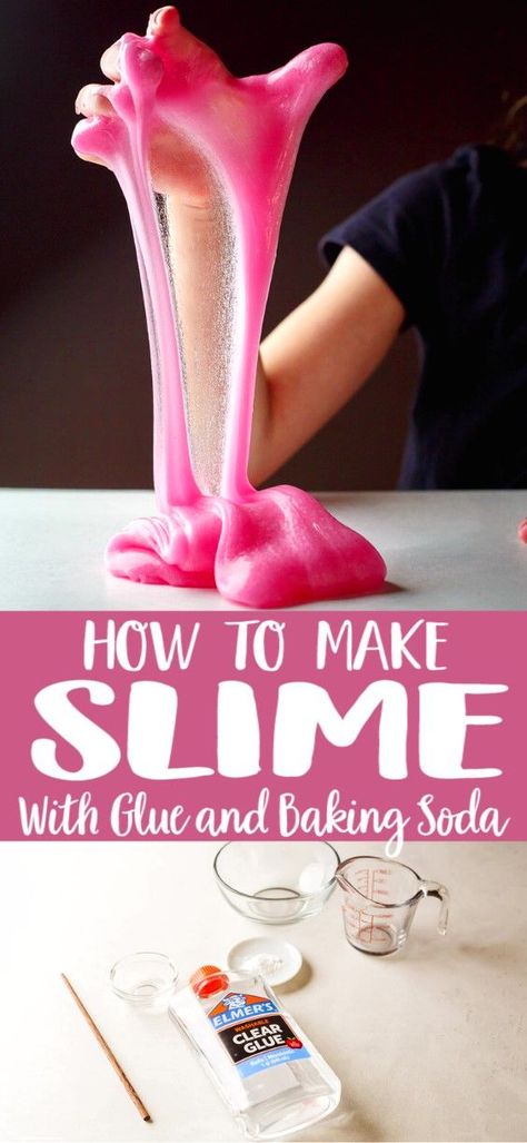 Crafts With Baking Soda, Baking Soda Crafts, Soap Slime Recipes, How To Make Slime With Baking Soda, Baking Soda Slime Recipe, Slime Cornstarch, How To Make Slime For Kids, Slime Recipe With Glue, Slime Baking