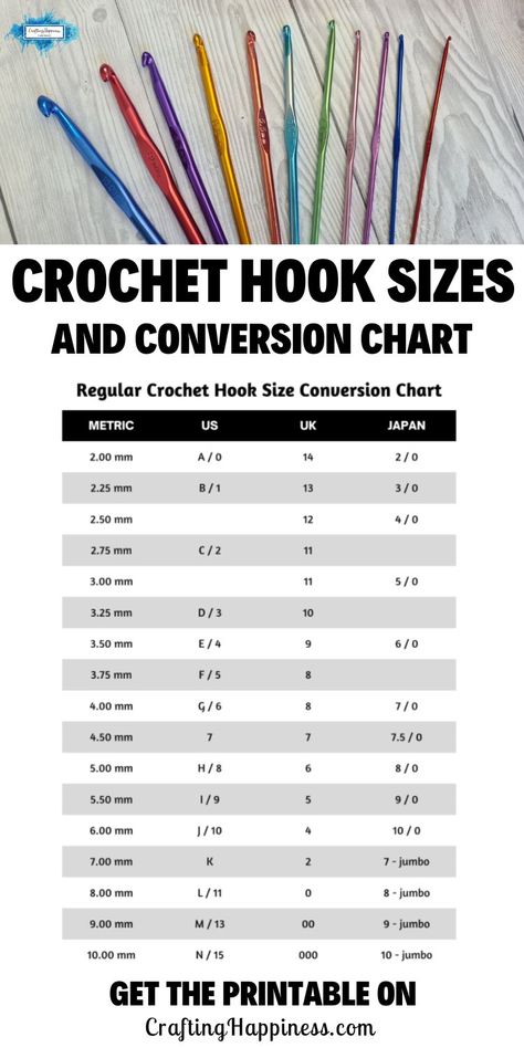 Couture, Crochet Hook Chart, Beaded Crochet Hooks, Crochet Needles Sizes Chart, 8mm Crochet Hook Patterns, Different Types Of Crochet Stitches, Types Of Yarn For Crochet, Crochet Hook Size Chart, Types Of Crochet Stitches