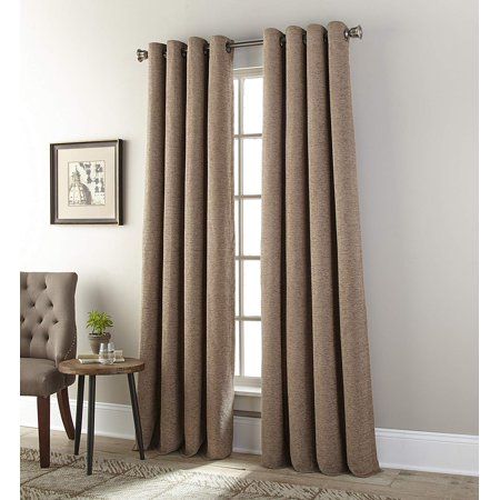 Chenille Mini Herringbone Pattern Size: 52" x 84".  Color: Brown. Hidden Rooms, Brown Curtains, Thermal Curtains, Beautiful Curtains, Rod Pocket Curtain Panels, Color Chocolate, Neutral Color Scheme, Grommet Curtains, Colorful Curtains