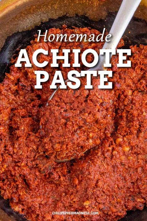 Pepper Paste Recipe, Annatto Recipes, Achiote Paste Recipes, Achiote Recipes, Achiote Oil, Achiote Chicken, Achiote Paste, Annatto Seeds, Mexican Seasoning