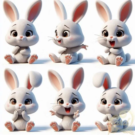 https://card9.com/ai/6-different-emotions-3d-bunny Instagram, 3d Bunny, Different Emotions, May 7, Chibi, On Instagram