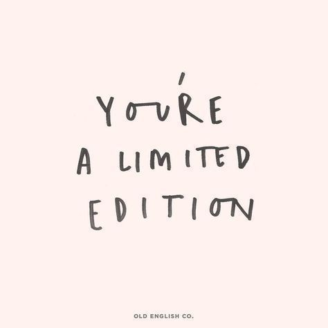 "You're a limited edition" #positivequotes #happy #happiness #quotes #motivationalquote #empoweringquote Fashion Quotes, Life Coaching, Good Vibes Quotes Positivity, Inspirerende Ord, Type Font, Motiverende Quotes, Life Quotes Love, Sassy Quotes, The Words