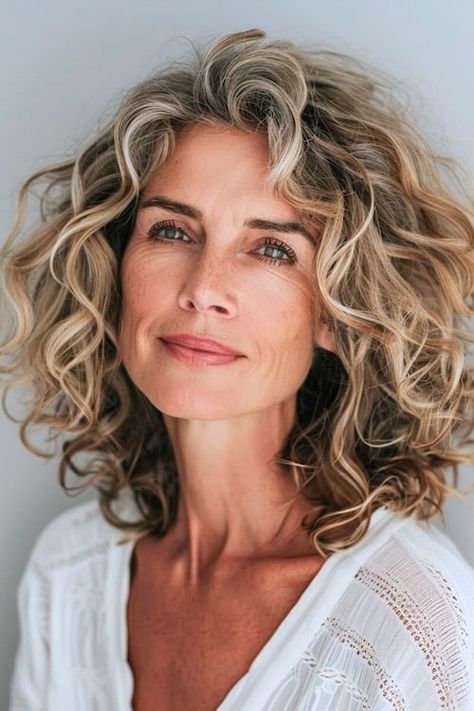 Natural Curly Hair Cuts, Medium Length Curly Hair, Haircuts For Women Over 50, Curly Hair Photos, Medium Curly Hair Styles, Haircuts For Curly Hair, Curly Hair Women, Permed Hairstyles, Haircuts For Women