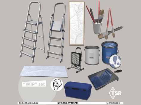 The Sims Resource - Work In Progress set - Part 2 The Sims 4 Pack, Download Sims, Outside Flooring, Sims 4 Tsr, Sims 4 Challenges, Retail Bag, Cc Sims 4, Muebles Sims 4 Cc, Sims 4 Clutter