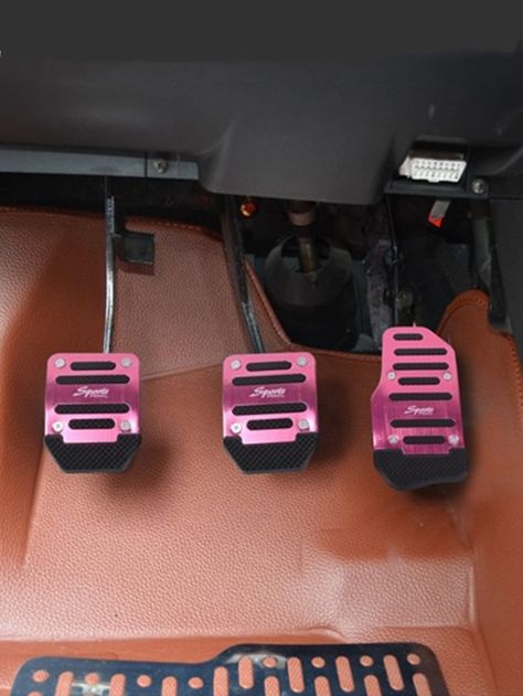 3pcs Car Non-slip Pedal Cover SetI discovered amazing products on SHEIN.com, come check them out! Pink Car Accessories Exterior, Car Decorations Interior Aesthetic Pink, Pink Car Stuff, Kirby Car Accessories, Girly Car Mods, Pink Car Interior Accessories, Car Exterior Decorations, Car Mods Exterior, How To Make Your Car Cute