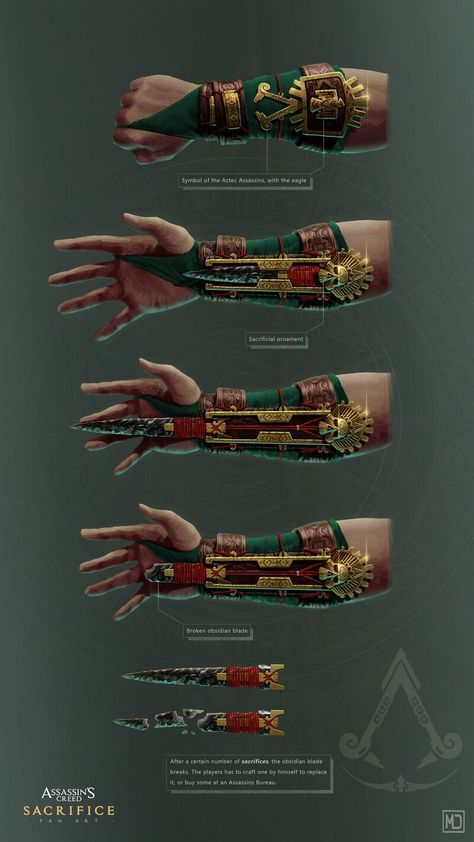 Assassins Creed Gauntlets, Assassins Creed Hidden Blades, Assassin's Creed Samurai, Assassin’s Creed Concept Art, Assassin Creed Evior, Hidden Blade Concept Art, Assassins Creed Art Concept, Assassin's Creed Drawing, Assassins Creed Concept Art