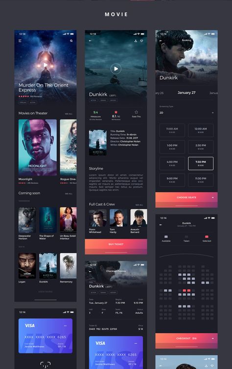 Kino, the Movie iOS UI Kit on Behance Movies App Design, Ios Screen, Desain Ui, Movie App, Ios Ui, App Interface Design, Mobile Ui Design, App Design Inspiration, App Interface