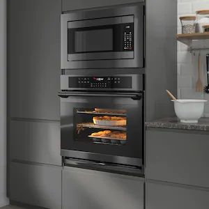 Ovens - IKEA Delicious Potatoes, Black Stainless Steel Appliances, Perfect Popcorn, Black Microwave, Ikea Store, Microwave Ovens, Interior Dimensions, Built In Microwave, Built In Ovens