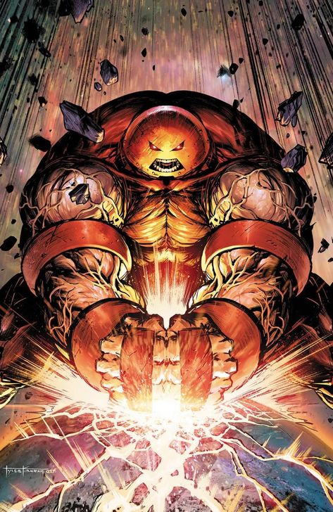 Juggernaut vol 3 #1 | Textless variant cover by Tyler Kirkham Arte Do Hulk, Juggernaut Marvel, Tyler Kirkham, Marvel Character Design, Hulk Art, Comic Book Art, Comic Villains, Marvel Artwork, Marvel Villains